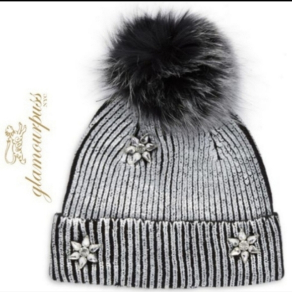 đź’•NWT Glamourpuss NYC Faux Fur Trim & Wool Blend Fingerless Glovesđź’• - Picture 3 of 4